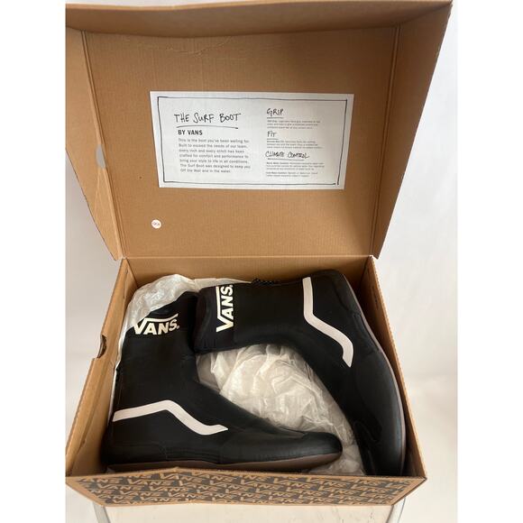 VANS SURF BOOT HI ST 3 3MM COOL WATER BLACK SIZE 13 NEW WITH BOX - Picture 12 of 12